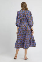 Load image into Gallery viewer, Umgee Vibrant Floral Print Maxi Dress in Brown Mix