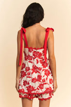Load image into Gallery viewer, Davi & Dani Floral Print Romper in Red
