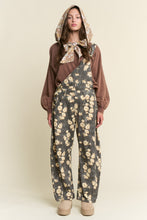 Load image into Gallery viewer, J.nna Floral Print Overalls in Floral Charcoal