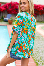 Load image into Gallery viewer, Haptics Lightweight Tropical Print Top in Green