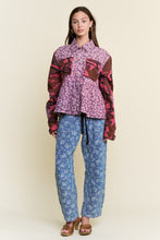 Load image into Gallery viewer, J.nna Mix N Match Print Peplum Jacket in Purple