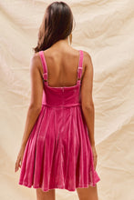 Load image into Gallery viewer, So Me Christmas Holiday Velvet Mini Dress in Pink