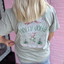 Load image into Gallery viewer, FestiviTees Women - Apparel - Shirts - T-Shirts Holly Holly Nutcracker Pocket Graphic Tee