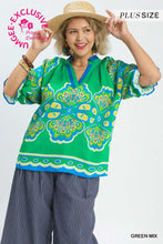 Load image into Gallery viewer, Umgee Boho Print Top in Green ON ORDER