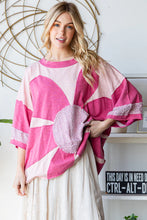 Load image into Gallery viewer, Oli & Hali OVERSIZED Large Patchwork Daisy Top in Pink