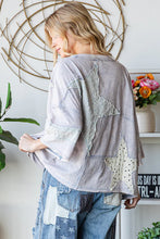 Load image into Gallery viewer, Oli & Hali OVERSIZED Star Patched Top in Blue
