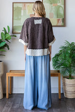 Load image into Gallery viewer, Oli & Hali OVERSIZED Ribbon Bow Patchwork Top in Black