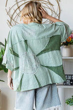 Load image into Gallery viewer, Oli & Hali OVERSIZED Large Patchwork Daisy Top in Green
