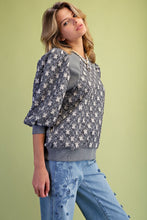 Load image into Gallery viewer, Easel Quilted Banded Bottom Top in Charcoal