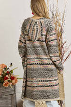 Load image into Gallery viewer, Printed Long Sleeve Loose Cardigan in Beige Cardigan Adora