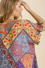 Load image into Gallery viewer, Umgee Printed Top with Ruffled Sleeves in Mango Mix Shirts & Tops Umgee