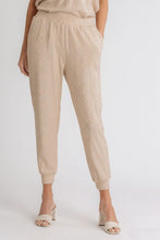 Load image into Gallery viewer, Umgee Diamond Knit Jogger Pants in Oatmeal FINAL SALE Pants Umgee