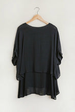 Load image into Gallery viewer, Umgee Lightweight Layered Tunic in Black Tops Umgee