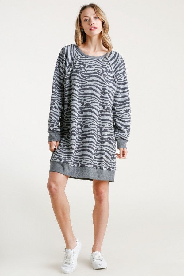 Zebra print jumper clearance dress