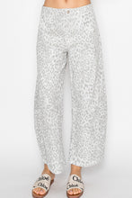 Load image into Gallery viewer, STITCH &amp; Co Leopard Print Barrel Pants in Light Grey
