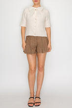 Load image into Gallery viewer, STITCH &amp; Co. Short Sleeve Bow Tie Cardigan in Cream

