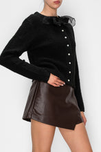 Load image into Gallery viewer, STITCH &amp; Co. Bow Detail Button-Front Cardigan in Black

