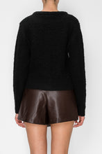 Load image into Gallery viewer, STITCH &amp; Co. Bow Detail Button-Front Cardigan in Black
