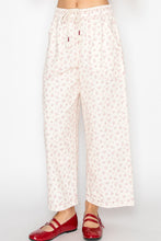 Load image into Gallery viewer, STITCH &amp; Co. Floral Drawstring Pants in Ecru Combo

