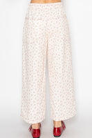 STITCH & Co. Floral Drawstring Pants in Ecru Combo