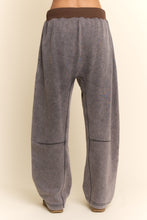 Load image into Gallery viewer, Davi &amp; Dani French Terry Knit Barrel Pants in Navy
