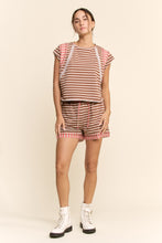 Load image into Gallery viewer, Davi &amp; Dani Multi Striped Set in Coffee Coral
