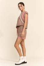 Load image into Gallery viewer, Davi &amp; Dani Multi Striped Set in Coffee Coral
