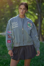 Load image into Gallery viewer, Davi &amp; Dani West Coast Rodeo Bomber Jacket in Mint Sage
