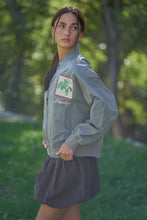 Load image into Gallery viewer, Davi &amp; Dani West Coast Rodeo Bomber Jacket in Mint Sage
