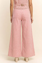 Load image into Gallery viewer, Davi &amp; Dani Washed Striped Pants with Printed Flowers in Pink
