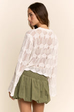 Load image into Gallery viewer, Davi &amp; Dani Crochet Top with BEACH Letter Front in White
