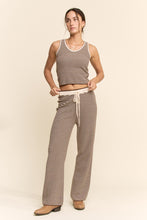 Load image into Gallery viewer, Davi &amp; Dani Knit Stripe Set in Mocha
