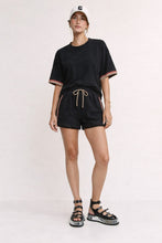 Load image into Gallery viewer, Davi &amp; Dani Terry Knit Set in Black

