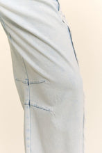 Load image into Gallery viewer, Davi &amp; Dani Baggy High Waisted Lace Trim Jeans in Light Denim
