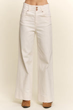 Load image into Gallery viewer, Davi &amp; Dani High-Rise Double Button Wide-Leg Pants in Ivory
