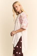 Load image into Gallery viewer, Davi &amp; Dani Knit Top with Sequin Floral Sleeves in Pale Pink
