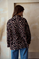 LovLov Open Front Sweater Knit Cardigan in Leopard Mocha ON ORDER