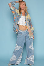 Load image into Gallery viewer, POL Patchwork Print Shacket in Denim Multi
