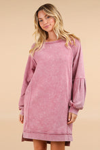 Load image into Gallery viewer, Very J Mineral Washed Terry Knit Dress in Rose
