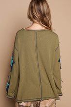 Load image into Gallery viewer, POL USA and Star Patched Lightweight Top in Olive

