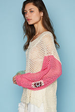 Load image into Gallery viewer, POL Oversized Crochet Sweater in Cream Multi Shirts &amp; Tops POL Clothing   

