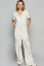 Load image into Gallery viewer, POL Ribbed Jersey Knit Round Neck Top in Eggshell
