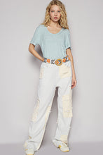 Load image into Gallery viewer, POL Ribbed Jersey Knit Round Neck Top in Baby Blue
