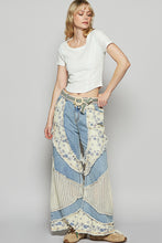 Load image into Gallery viewer, POL Denim Pants with Contrasting Floral and Crochet Panels in Denim
