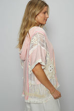 Load image into Gallery viewer, POL Ribbed Knit and Lace Top with Mixed Patches in Blush Pink
