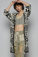 Load image into Gallery viewer, POL Open Front Crochet Cardigan in Black
