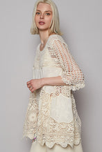Load image into Gallery viewer, POL OVERSIZED Open Knit Crochet Top in Natural
