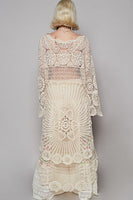 POL Asymmetrical Crochet Top in Natural ON ORDER