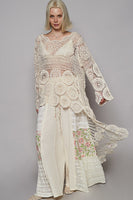 POL Asymmetrical Crochet Top in Natural ON ORDER
