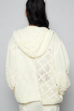 Load image into Gallery viewer, POL Textured Gauze and Lace Jacket in Natural

